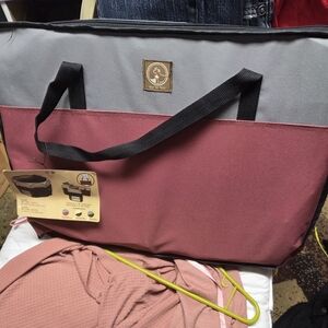 Gray and Red Men's Bag